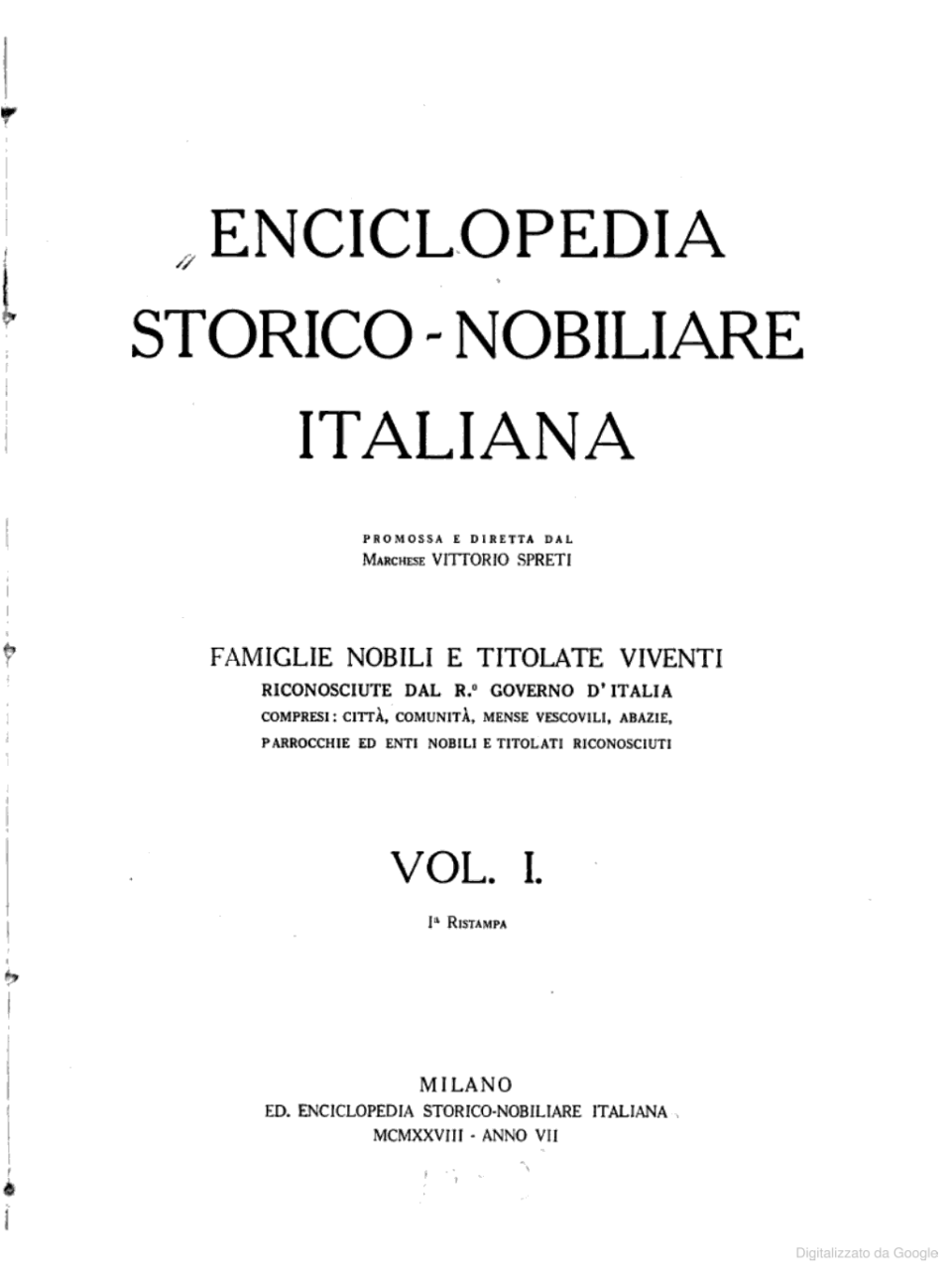 Enciclopedia Storico Nobiliare Italiana